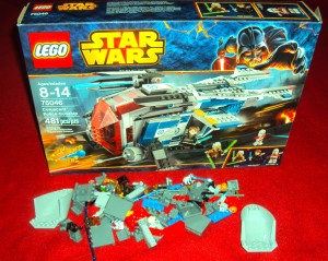 Star Wars Coruscant Gunship box and pieces