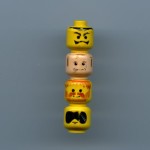LEGO minifig head with worn off paint
