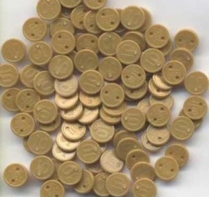LEGO coin pieces