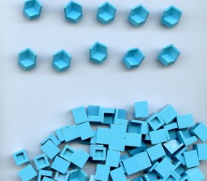 Medium Azure LEGO pieces