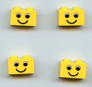 LEGO eyes and smile pattern