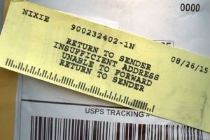 USPS Insufficient Address label