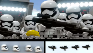 LEGO Star Wars The Force Awakens video game comparison to real LEGO pieces